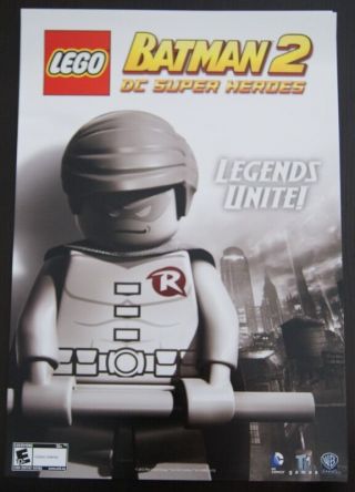 Sdcc Comic Con 2012 Exclusive Lego Batman 2 Dc Heroes " Robin " Poster
