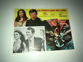 Spy Who Loved Me Orig Movie Lobby Card Roger Moore James Bond 007 Spy Action
