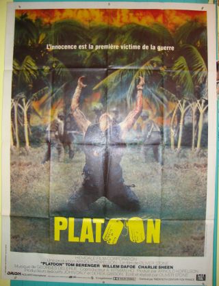 Platoon - Oliver Stone - Tom Berenger - Willem Dafoe - Charlie Sheen - French (47x63 Inch)