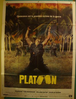 Platoon - Oliver Stone - Tom Berenger - Willem Dafoe - Charlie Sheen - French (47x63 inch) 2