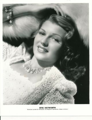 Rita Hayworth 1940s Columbia Pictures Studio Portrait Photo Gilda