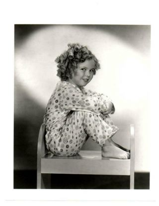 Adorable Child Actor Shirley Temple Publicity Portrait,  Vintage Silver Gelatin