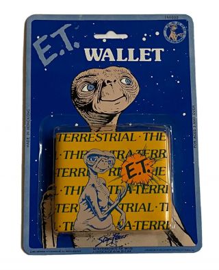 Vintage Yellow Et Wallet 1982 E.  T.  The Extra Terrestrial Universal Studios