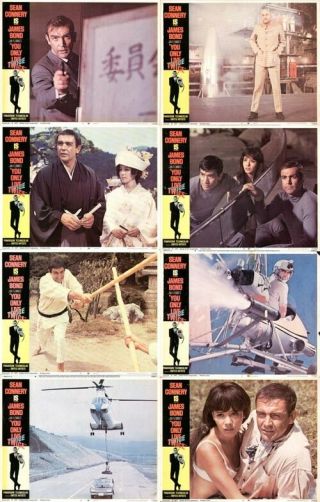 James Bond 007 You Only Live Twice (1967) U.  S.  Lobby Cards Set Of 8