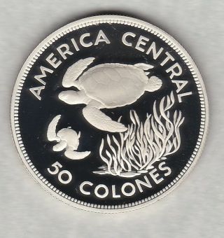 1974 Costa Rica Silver Proof 50 Colones With Capsule & Certificate.