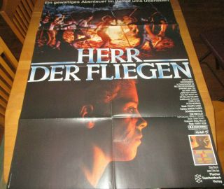 Lord Of The Flies Movie Poster German 48 X 33 In 1990