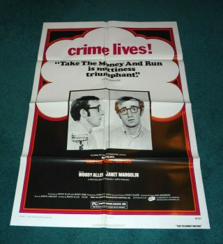 Take Money And Run 1969 One Sheet Movie Poster Woody Allen