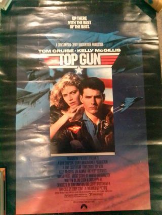 Top Gun (1986) Movie Poster,  Video Release,  Rolled