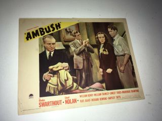 Ambush Movie Lobby Card Poster 1939 Gladys Swarthout Crime Drama Blnkt