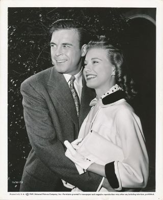 Scott Brady Peggy Dow Candid Hollywood Premiere Vintage Universal Photo