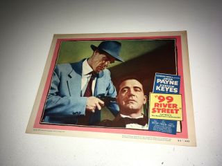 99 River Street Movie Lobby Card Poster 1953 John Payne Film Noir Ny Taxi Driver