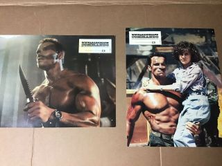 2 German Commando Press Kit Photos 8x11 Paper Poster Movie Arnold Schwarzenegger