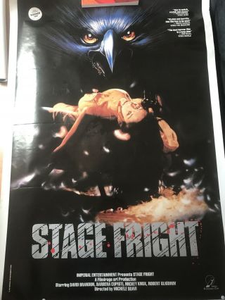 1987 Vintage Movie Poster Stage Fright 26x38 "