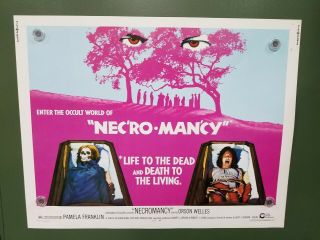 1972 Necromancy Half Sheet Poster Orson Welles,  Pamela Franklin Horror
