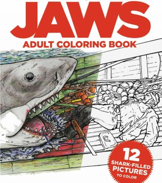 Jaws - Adult Coloring Book Shark Great White Horror Movie Chief Brody Amity Movie