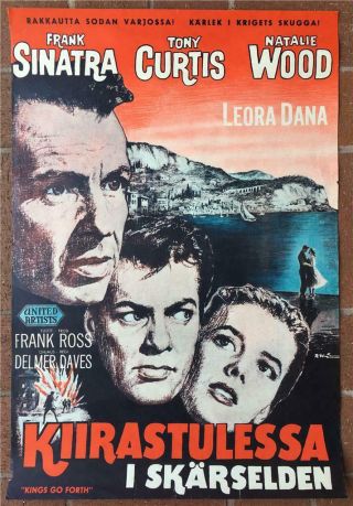 Kings Go Forth 16x24 Movie Poster - Finland - Frank Sinatra,  Tony Curtis,  Natalie Wood