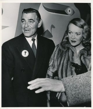 Clark Gable & Wife Sylvia Candid Vintage 1950s Press Photo