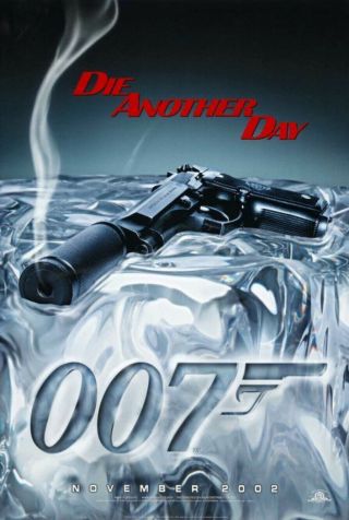 Die Another Day Movie Poster - James Bond 007 Double Sided 27x40 - Gun