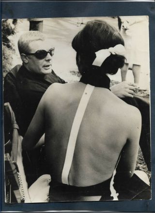 Unseen Marcello Mastroianni & Elsa Martinelli Roma 1965 Vtg Press Photo Y42
