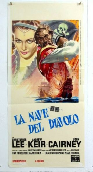 Italian Playbill - The Devil - Ship Pirates - Christopher Lee - Adventure - D79 - 33
