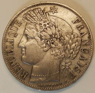 France 5 Francs 1849 A Silver Coin With The Liberty Head