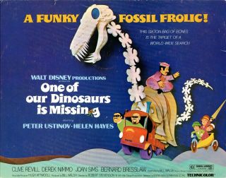 One Of Our Dinosaurs Is Missing (1976) Title Card - Walt Disney
