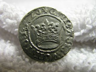 1520.  Poland Medieval Silver Coin.  1/2 Grosze.