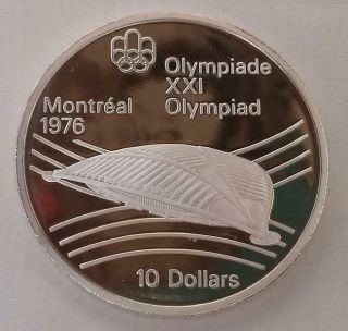 Canada 1976 Montreal Olympic Games Stadium $10 Coin Proof Silver 49g