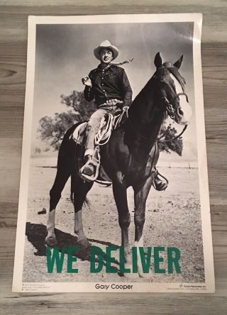 Vintage Gary Cooper We Deliver Movie Poster From “it’s A Big Country”,  11” X 17”