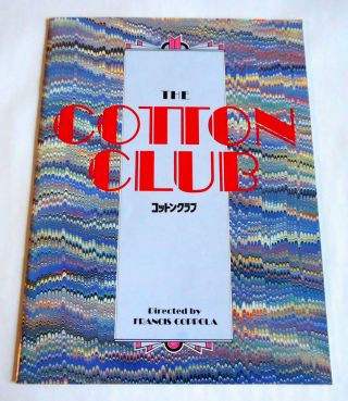 The Cotton Club Francis Coppola Japan Movie Program Book 1985 Richard Gere