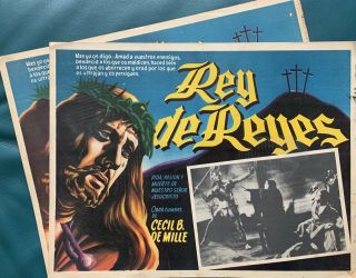 King Of Kings Cecil B.  Demille (2) Mexican Lobby Cards 1927 (r)
