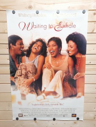 WAITING TO EXHALE Movie Poster SS 27x40 Whitney Houston Angela Bassett 2