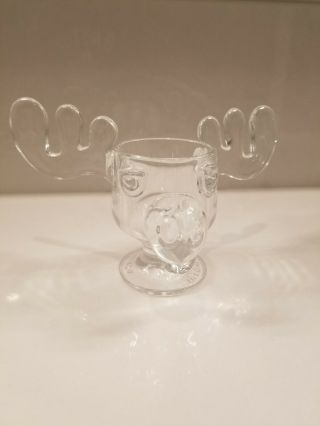 National Lampoon Christmas Vacation Glass Moose Mug Clear Glass Chevy Chase