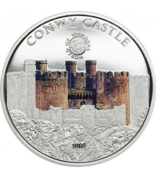 Palau 2016 $5 World Of Wonders Convy Castle 20 G Silver Coin,