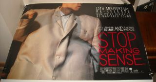 Rolled The Talking Heads Stop Making Sense 30 X 40 Uk Movie Poster David Byrne