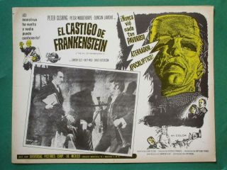 Peter Cushing The Evil Of Frankenstein Horror Hammer Monster Mexican Lobby Card