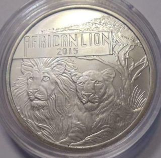 2015 Republic Of Burundi 5,  000 Francs 1 Oz.  Silver African Lions Coin Bu 50k