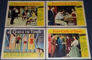 4 Girls In Town 1956 11x14 Lobby Card Set Julie Adams Hollywood Drama