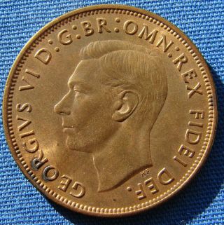 Very Stunning 1951 Great Britain One Penny King George Vi - Estate Fresh