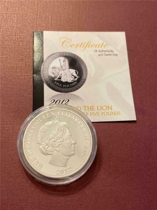 2012 Una And The Lion Sterling Silver Five Pounds W.