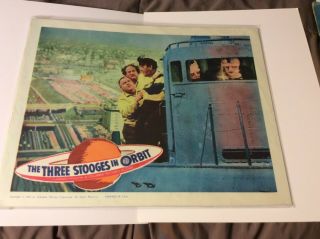 1962 Columbia Pictures Lobby Card The Three Stooges In Orbit