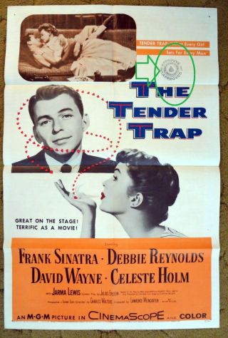 1955 Frank Sinatra Poster The Tender Trap With Debbie Reynolds