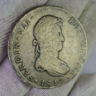 1817 Ferdin Vii Dei Gratia Silver 8 Reales Hispan 63