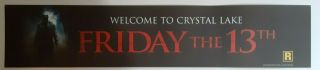 Friday The 13th Welcome To Crystal Lake Double Sided Movie Theater Mylar 5x25