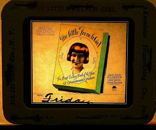 " The Little French Girl ",  1925,  Color Glass Silent Movie Slide