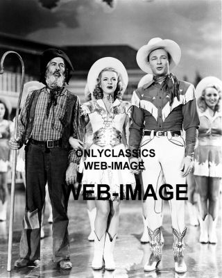 1945 Western Cowboy Cowgirl Roy Rogers Dale Evans Gabby Hayes " Utah " 8x10 Photo