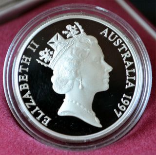 AUSTRALIA 10 Dollars 1997 Silver Proof ' Red - tailed Black Cockatoo ' Box/Coa 3