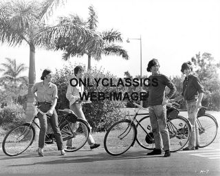1965 Beatles Bicycle On Set Of Help 8x10 Photo Mccartney - Lennon - Harrison - Starr