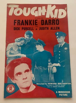 Tough Kid Frankie Darro 1938 Pressbook