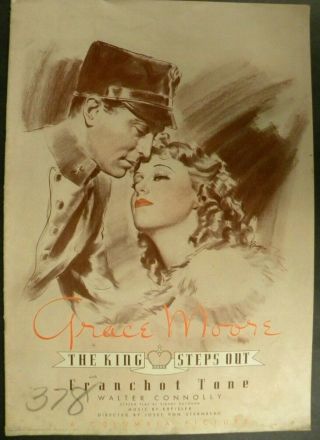 " The King Steps Out " 1936 Press Book Grace Moore Franchot Tone
